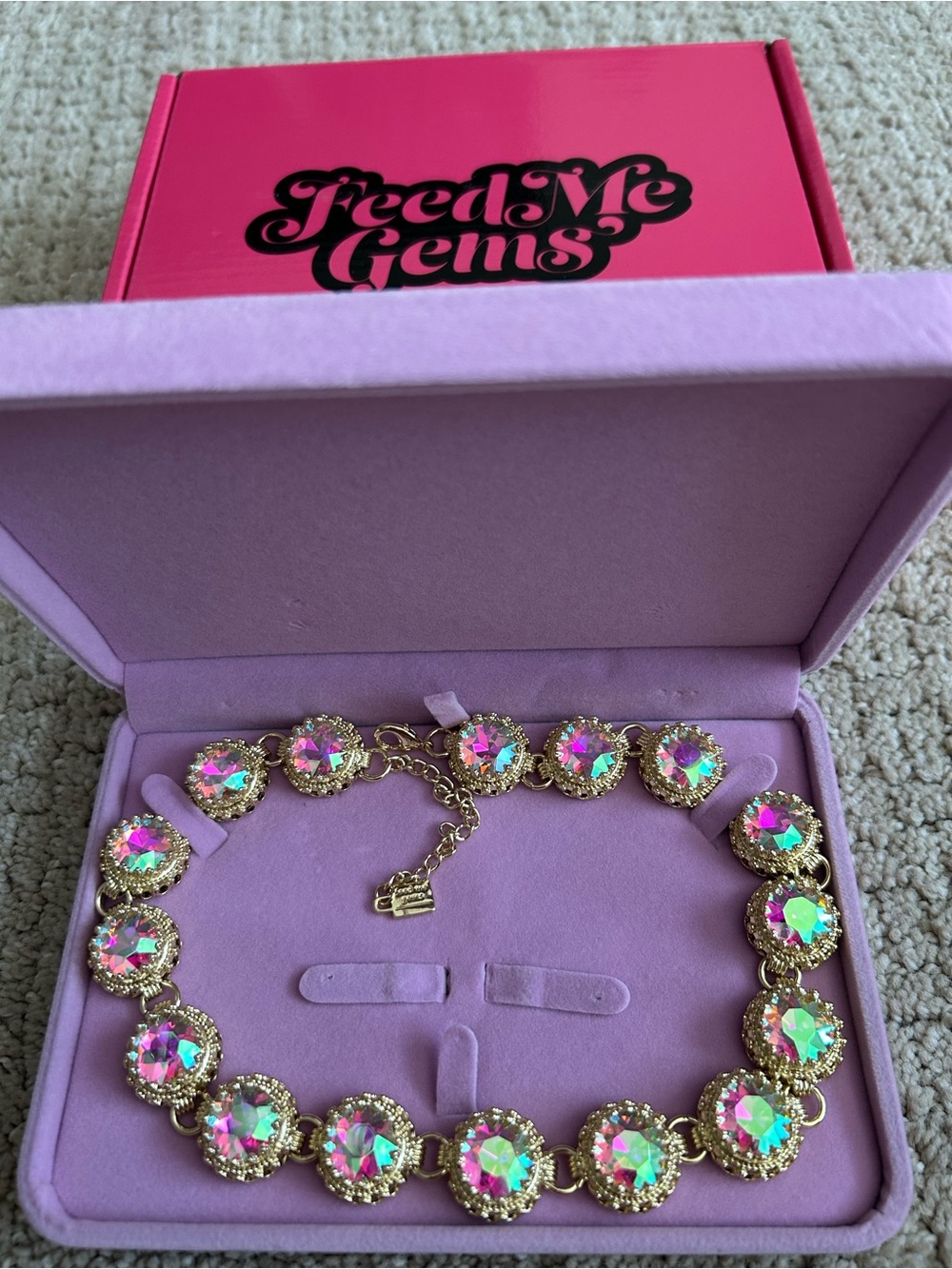 Feed Me Gems AB Queen Necklace